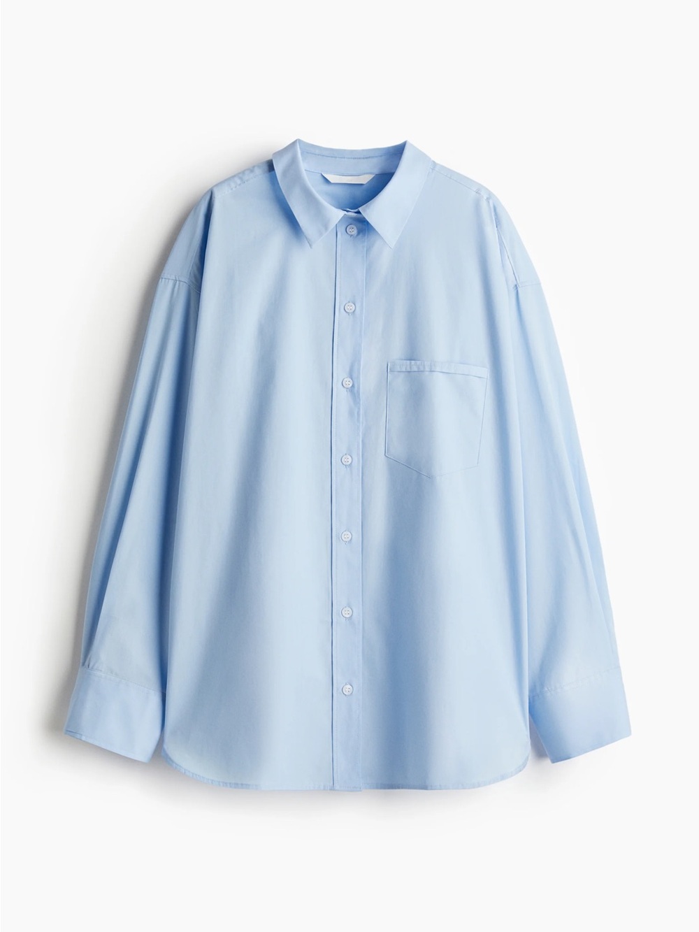 H&M Pale Blue Women’s Button-Down Dress Shirt - Picture 1 of 6